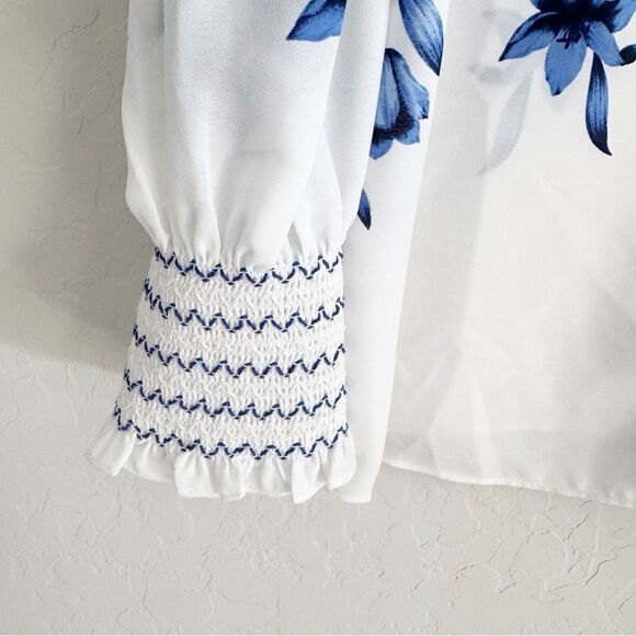 NEW Joseph Ribkoff Floral & Dot Blouse Style 222209 Size 12 - Picture 10 of 14